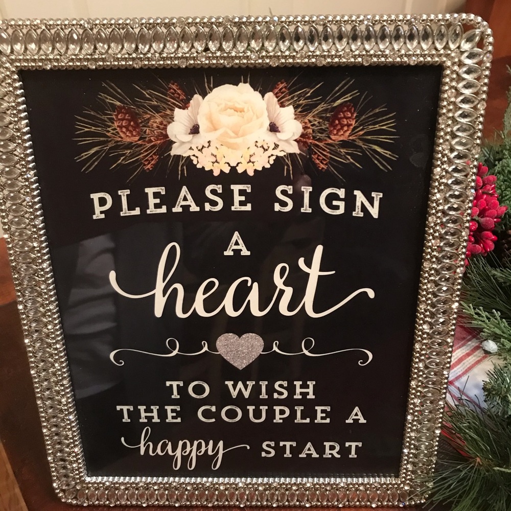 Gorgeous silver rhinestone picture frame